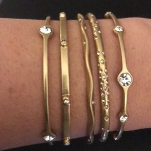 Set of 5 Lia Sophia bracelets.